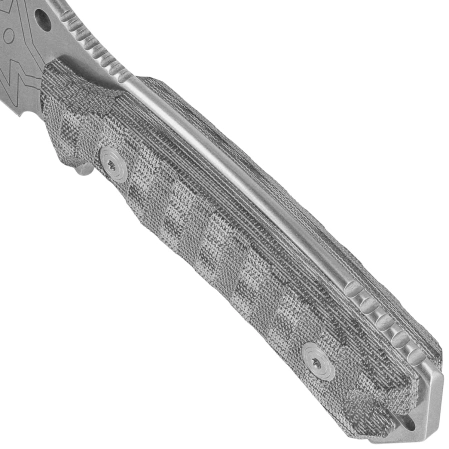 Nóż FOX Oxylos Black Micarta, Stonewashed N690 (FX-616-1 MB)