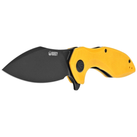 Kubey Nobel Knife Yellow G10, Blackwashed 14C28N (KU236N)
