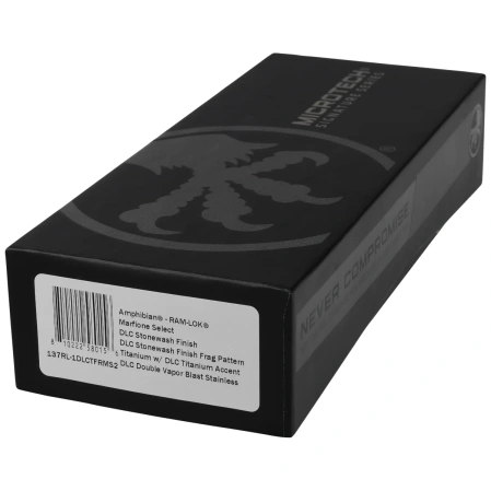 Nóż składany Microtech Marfione Select Amphibian Ram-Lok S/E Black Frag Titanium, Black DLC Stonewashed M390MK by Tony Marfione (137RL-1 DLCTFRMS2)