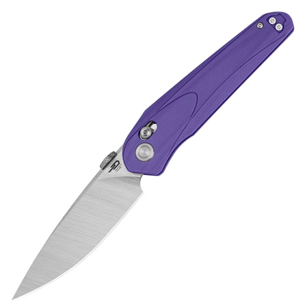 Bestech Mothus Knife Purple G10, Stonewashed / Satin 14C28N by Kombou (BG67C)