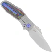 Kubey KB Knives Stroller Gray Titanium/Camo Carbon Fiber, Stonewashed CPM 20CV by Utilizator (KB384A)