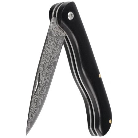 Nóż składany Third Decor Habitat N202E Ebony Wood, VG10 Damascus (TK-N202E)