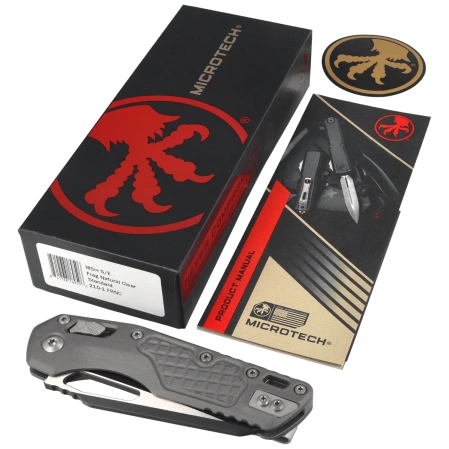 Microtech MSI S/E Knife Natural Clear Frag Aluminum, Black M390MK by Tony Marfione (210-1FRNC)
