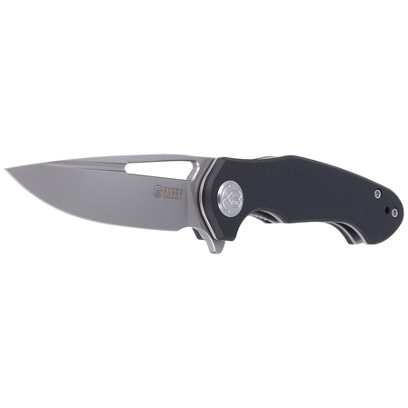 Nóż składany Kubey Dugu Black G10, Sand Blasted 14C28N (KU210E)