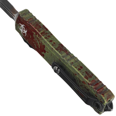 Microtech Ultratech Gen III ZBP D/E Signature OTF Knife Outbreak Aluminum, Outbreak M390MK by Tony Marfione (1122-1 OBDS)