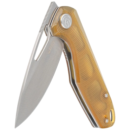 Nóż składany Kubey Doris Polished Ultem, Satin 14C28N (KU324H)