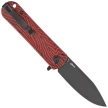 Kubey NEO Knife Red / Black Damascus G10, Blackwashed AUS-10 by Keanu Alfaro (KU371F)