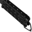 Third Decor Habitat Balisong Keychain Knife Black Stainless Steel, Black Stainless Steel (TH-K2824N)