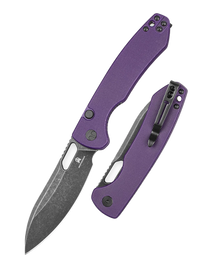 Nóż składany Bestechman Firebird Purple G10, Black PVD Stonewashed D2 (BMK05D)