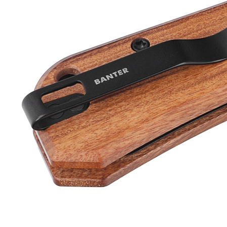 Nóż składany WE Knife Banter Cuibourtia Wood, Black Stonewashed CPM-S35VN by Ben Petersen (2004K)