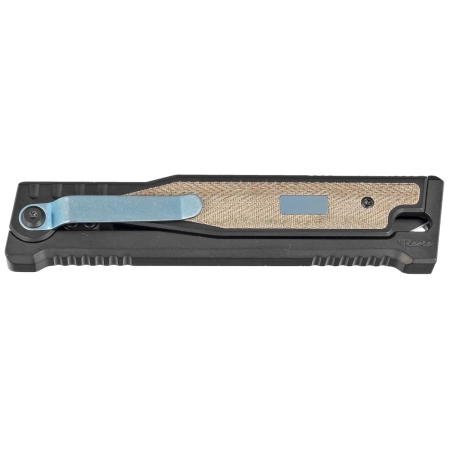 Nóż grawitacyjny OTF Reate EXO 2.0 D/E Black PVD Titanium / Green Micarta, Black PVD Elmax (EXO BLK.PVD.DE.GRM)