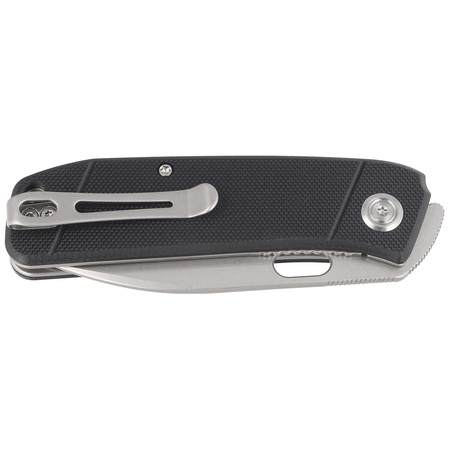 Kubey Knife Hyde, Black G10, Sand Blasted 14C28N by Colin Maisonpierre (KU2104A)