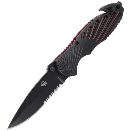 Puma TEC Black Aluminum Rescue Folding Knife, Black 420 (319911)
