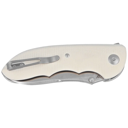 Viper Moon Ivory G10, Satin MagnaCut by Fabrizio Silvestrelli Knife (V6008GI)