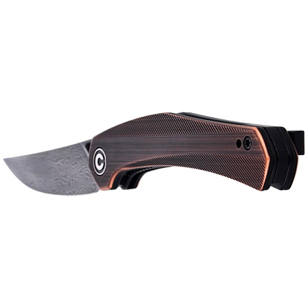 CIVIVI Knife Lazar Black Copper, Black Damascus by Elijah Isham (C20013-DS1)