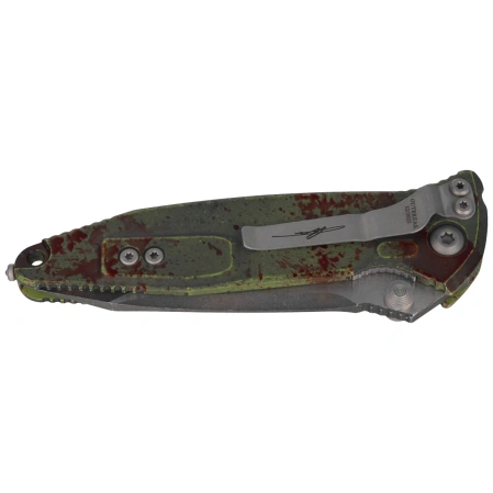 Nóż składany Microtech Socom Elite T/E-M Outbreak Aluminium, Stonewashed M390MK (161-1OBS)