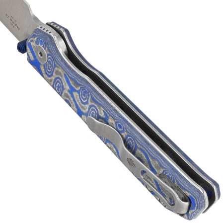 Nóż składany Kizer Begleiter 2.9 BLL Blue Vortex Micarta, Satin BD1N by Azo (V3458.2BDA1)