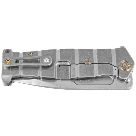 Nóż składany Medford USMC FF Tumbled Titanium, Bronze HW, Std Clip, Tumbled S90V by Greg Medford (MK2044TQ-01TM-TSCS-PT)