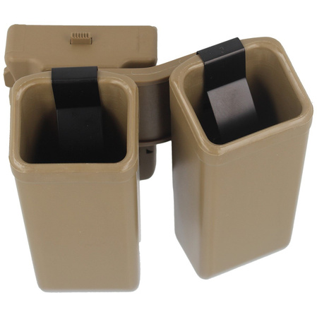 ESP Double Magazine Pouch for Double-Stack 9 mm Luger / .40 Magazines with Rotating UBC-01 Mount, Khaki (MH-MH-04 KH)