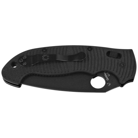 Spyderco Manix 2XL Salt Knife Black G10, Black DLC MagnaCut by Eric Glesser (C95GMCBKP2)