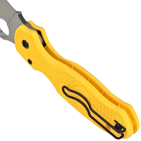 Spyderco Para 3 Salt Yellow FRN, Satin MagnaCut by Eric Glesser Knife (C223PYL)