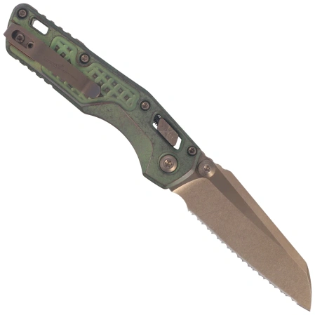 Nóż składany Microtech MSI Ram-Lok Mini S/E Marfione Select Frag Antique Green Titanium, Bronze HW, Bronze F/S M390MK by Tony Marfione (210M-15FRMS2)