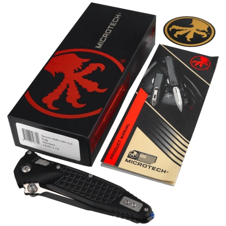 Microtech Socom Ram-Lok S/E Knife Black Frag Aluminium, Black M390MK by Tony Marfione (160RL-1FR)