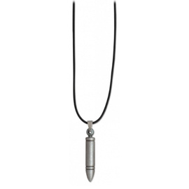 Wisiorek Barbaric Grey Bullet Grey, Black Leatherette (16208)