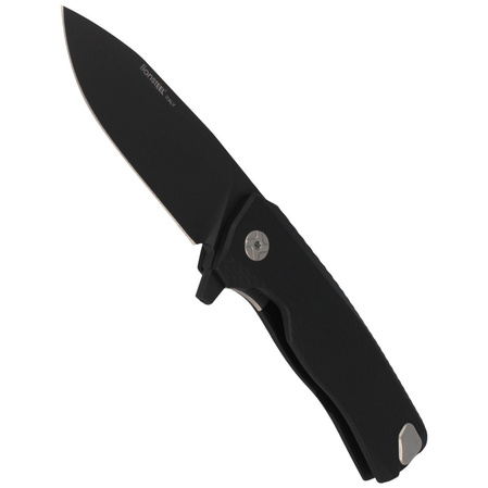 LionSteel ROK Knife Black Aluminum, Black M390 by Molletta (ROK A BB)