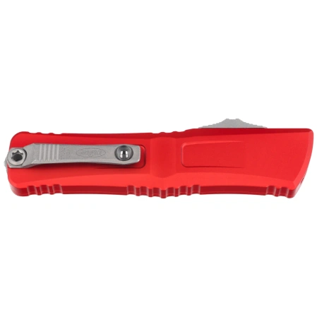 Microtech Combat Troodon Gen III T/E OTF Knife Red Aluminum, Apocalyptic M390MK by Tony Marfione (1144-10APRD)