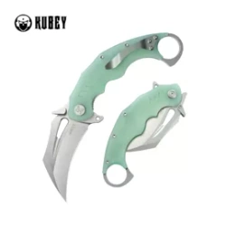 Kubey Wrath Knife Jade G10, Beadblasted 14C28N by MUZI Design (KU261I)