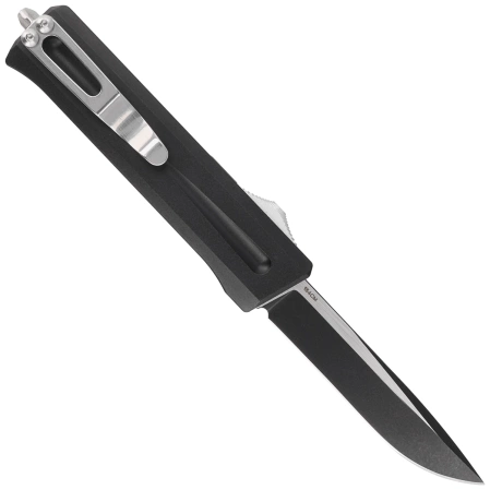 TacKnives TAKCOM Stinger DP Black Aluminum, DLC 154CM OTF automatic knife