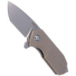 Nóż składany Kubey Campe KU203C Tan G10, Sandblasted D2