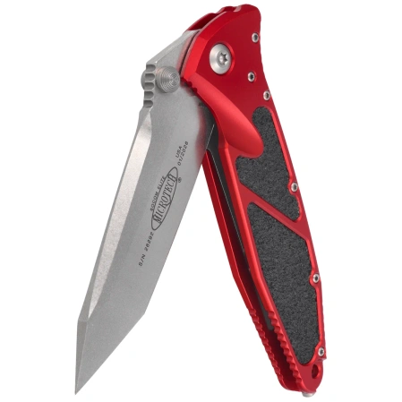 Microtech Socom Elite T/E-M Knife Red Aluminium, Stonewashed M390MK by Tony Marfione (161-10RD)