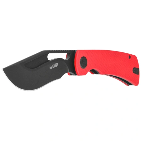 Kubey Gurkha Knife Red G10, Blackwashed 14C28N by Johan Jordaan (KU397E)