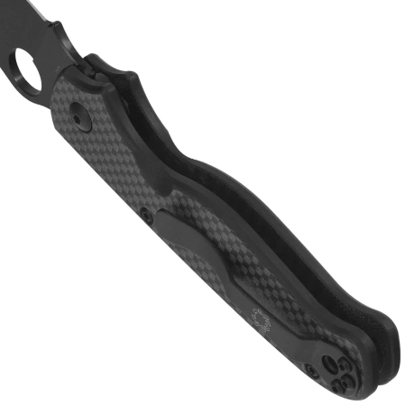 Spyderco ButtonUp Knife Carbon Fiber, Black 8Cr13MoV by Eric Glesser (C275CFPBK)
