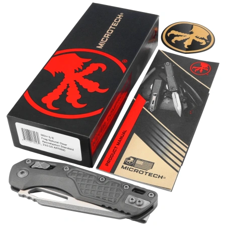 Nóż składany Microtech MSI S/E Natural Clear Frag Aluminium, Apocalyptic M390MK by Tony Marfione (210-10APFRNC)