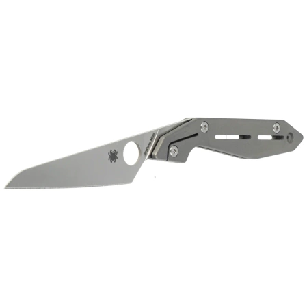Spyderco Nand Gray Titanium, Satin M398 by Paul Alexander (C270TIP)
