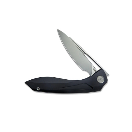 Kubey Velocé KB171G Knife, Black Titanium, Sandblasted CPM S90V by Sherif Manganas
