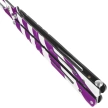Third Decor Habitat Training Balisong Knife White-Purple Steel, White-Purple 420 (TH-K3104)