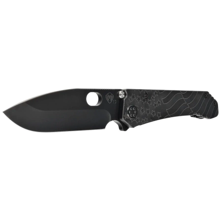 Medford 187 DP Black PVD ''Ghosted Flag'' Titanium, PVD HW, PVD w/Bronze Clip, Black PVD D2 by Greg Medford (MK002DPQ-30PV-TPCP-Q4)