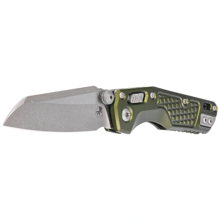 Microtech MSI Mini S/E Knife Frag OD Green Aluminum, Apocalyptic M390MK by Tony Marfione (210M-10APFROD)