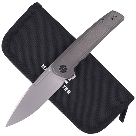 WE Knife Speedster Gray Titanium, Silver Bead Blasted CPM 20CV (WE21021B-1)
