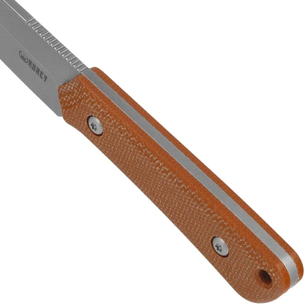 Kubey Knife Thorn Brown Micarta, Beadblasted 14C28N by Scott Halpern (KU413E)