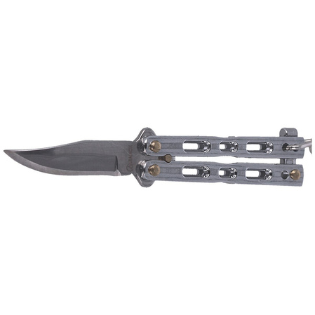 Martinez Albainox Balisong Chrome butterfly keychain knife (02180-C)