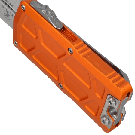 Nóż automatyczny OTF Microtech Exocet II D/E Orange Aluminium, Stonewashed M390MK by Tony Marfione (1157-10OR)