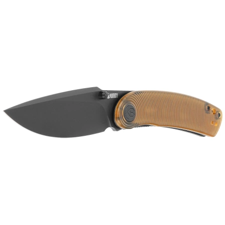 Kubey Knife Momentum Ultem, Black Stonewashed AUS-10 by Sherif Manganas (KU344N)