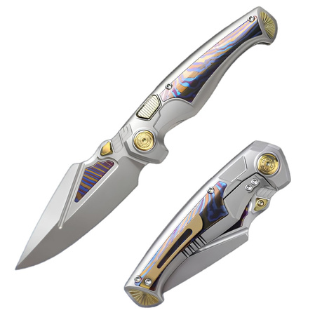 Remette Scepter Knife Gray Titanium/Timascus, Pearlescent Surface M390 (SCPT-A)
