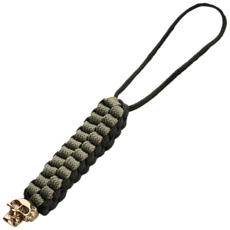 Przywieszka do noża M-Tac Cuboid Skull Black/Grey paracord (TMLCS-BKGR)