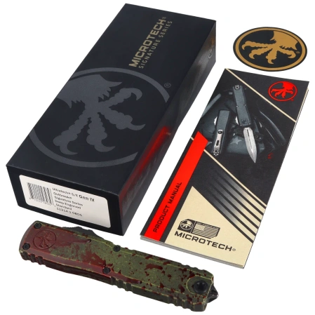 Nóż automatyczny OTF Microtech Ultratech Gen IV S/E Signature Outbreak Aluminium, Outbreak M390MK by Tony Marfione (11214-1OBDS)
